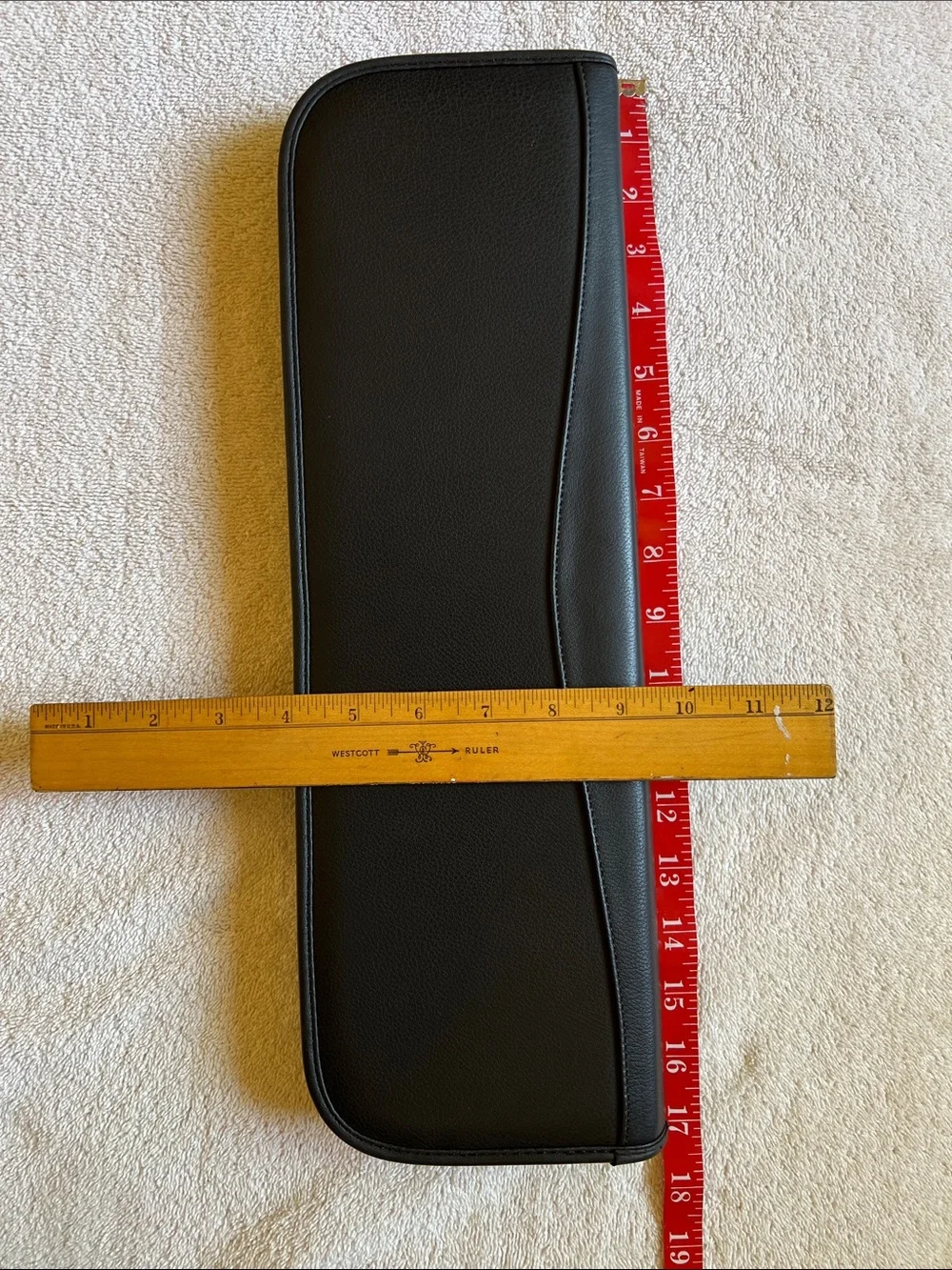 Black Leather Travel Tie Case